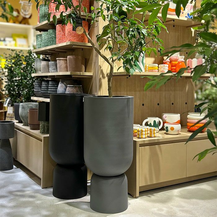 アイアンポットウィズスタンド ブラック H74 | upstairs outdoor living